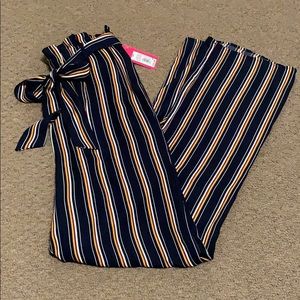 Striped high waisted pants